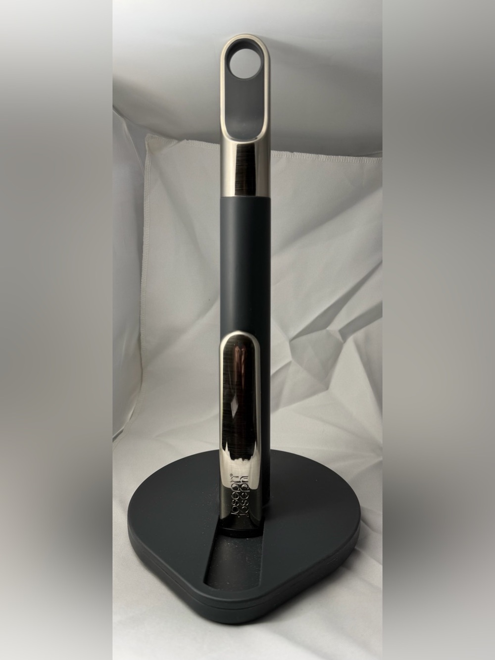 JOSEPH JOSEPH  Black and Silver Paper Towel Holder NEW NEVER USED